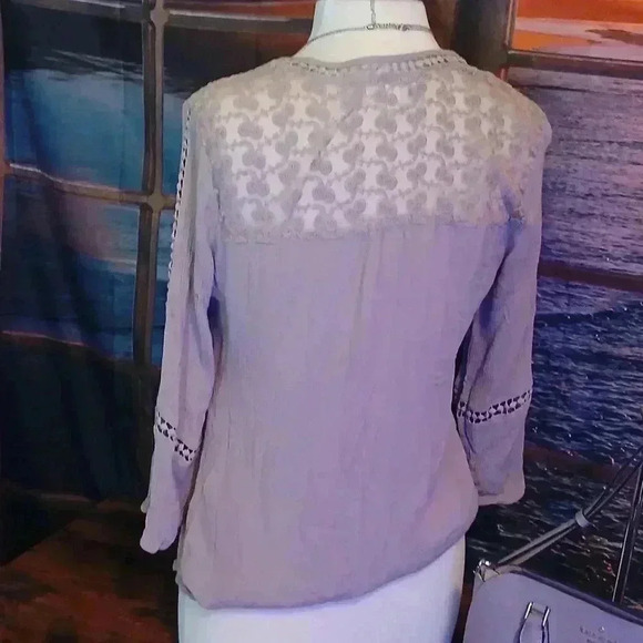 Studio jpr size medium mauve floral designer blouse - Picture 11 of 16